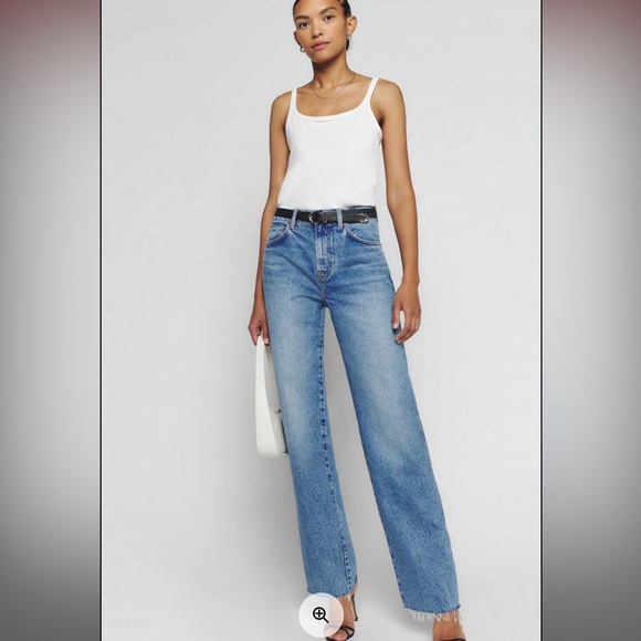 Reformation Val 90s Mid Rise Straight Jeans - Picture 3 of 8